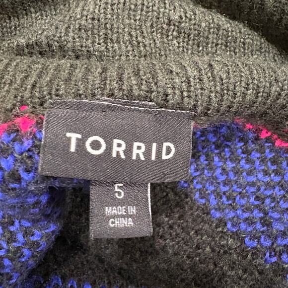 Torrid Plus Size 5X Coatigan Collared Sweater Duster Cardigan Striped Pockets - Picture 8 of 13